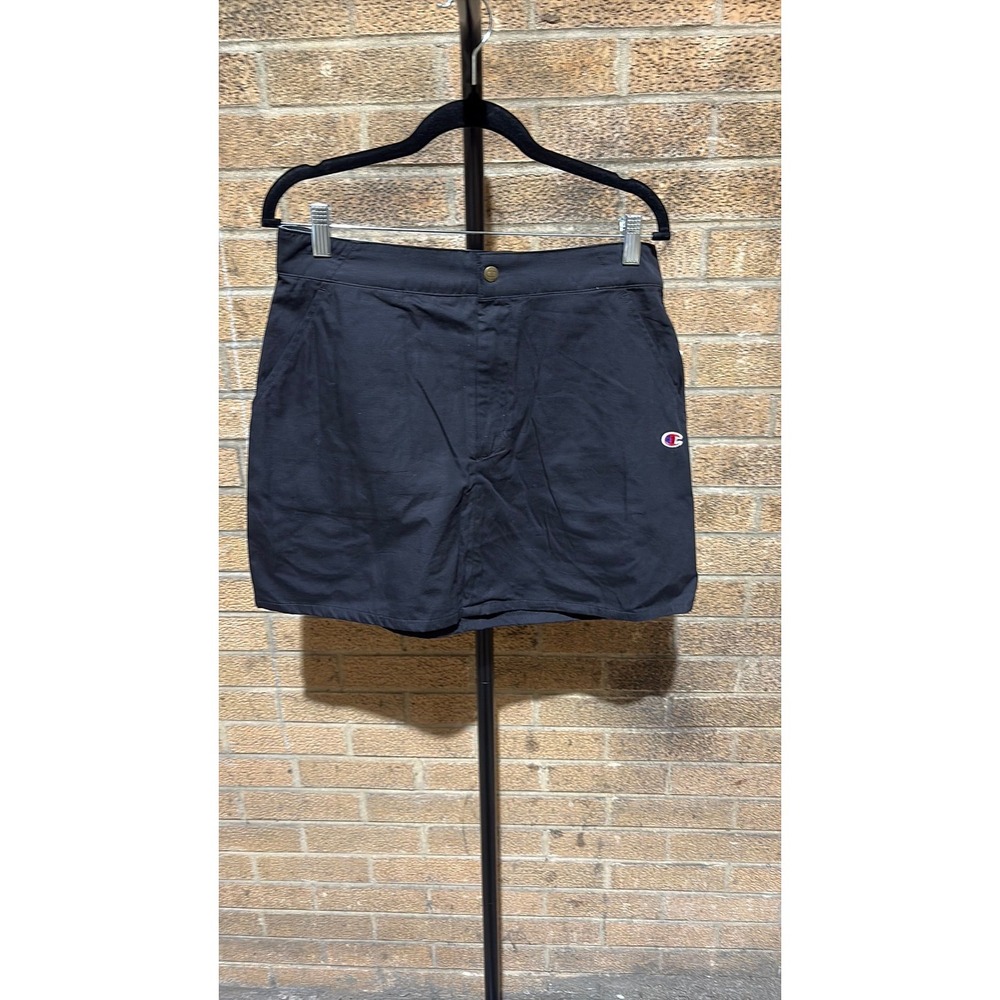 Champion Womens Campus Woven Pencil Skirt Black Cotton Crinkle Size 14 L